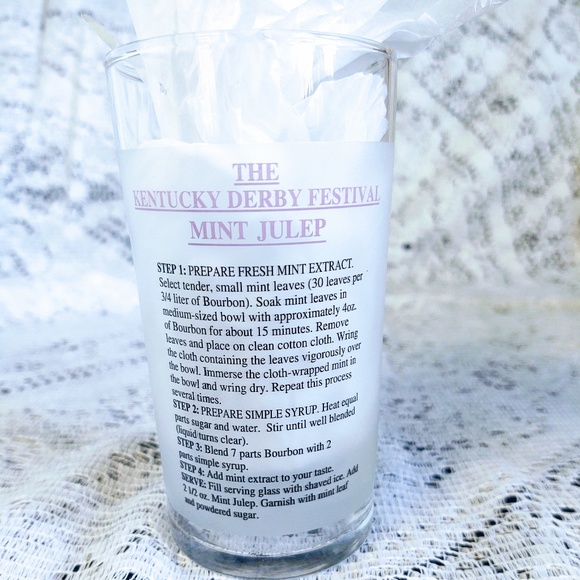 COLLECTIBLE 1997 KENTUCKY DERBY FESTIVAL GLASS/ MINT JULEP RECIPE/PARTY GLASS - Picture 3 of 9